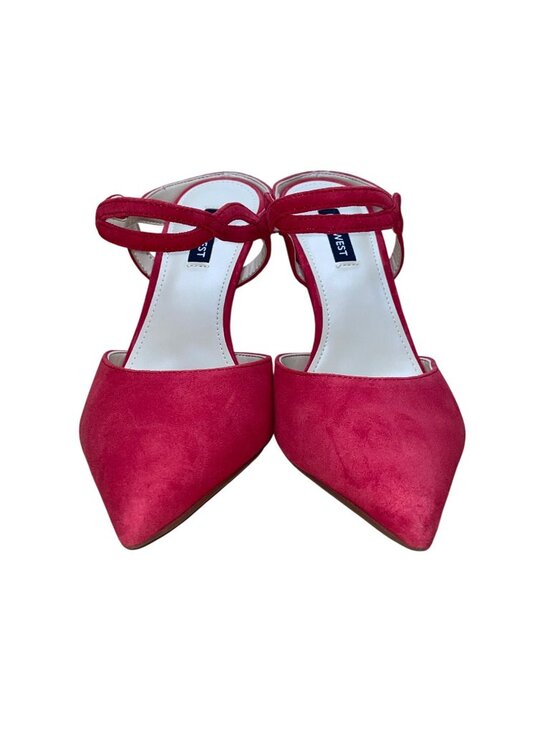 Nine West Women’s Medium Red Suede & Leather Sing Pointed Toe Heels Size 8.5M - Picture 2 of 10